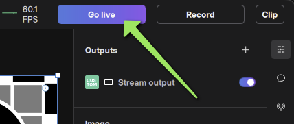 Meld Studio screenshot Go live